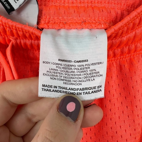 Nike Women's Dri-Fit Running Mesh Lined Shorts Elastic Waist Orange Size XS - Picture 4 of 5